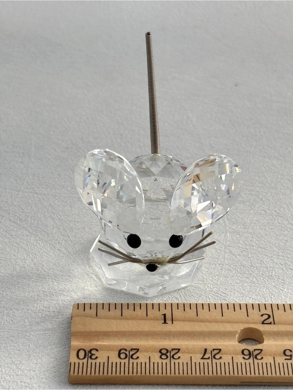 Vintage Swarovski Crystal Mouse On Octagon Base - Picture 8 of 11